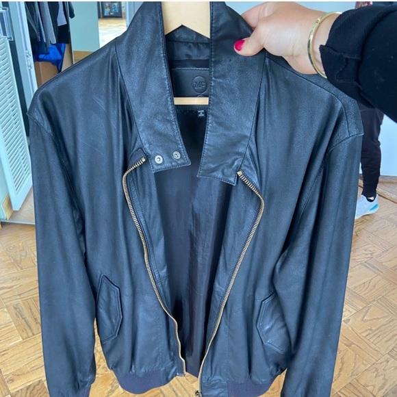 Alexander McQueen Leather / Coated Bomber